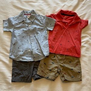Carter’s shirt and shorts set toddler boys 2T